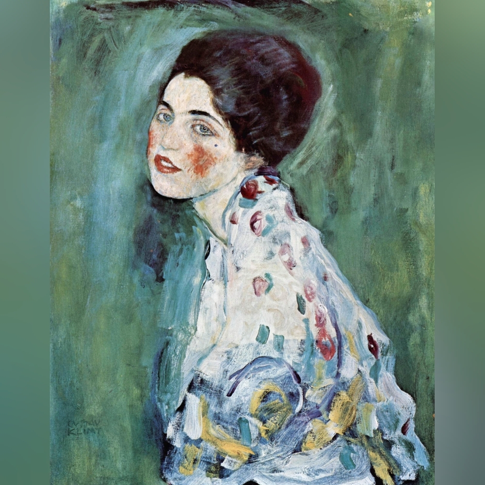 Portrait Art Print Gustav Klimt's Porträt einer Dame (1916–1917) famous painting